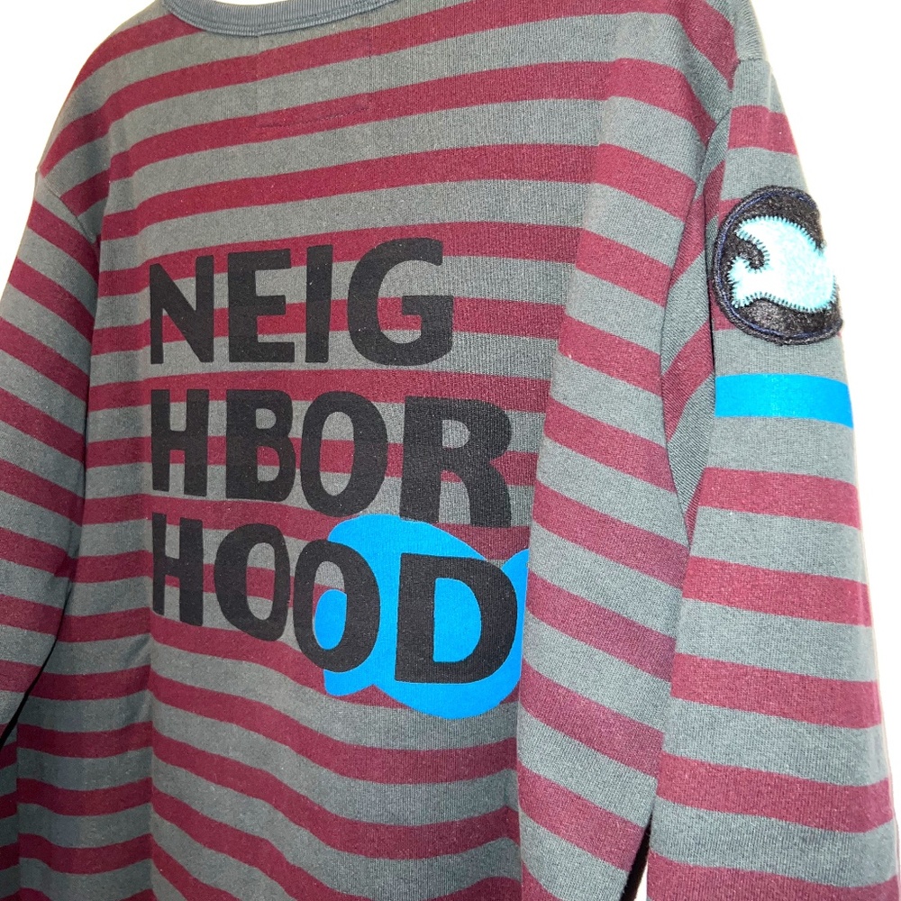 Free City - Striped NEIGHBORHOOD - Custom Patch - Deep Love Grey
